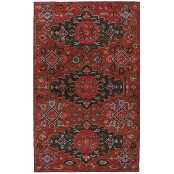 Safavieh 5 x 8 ft. Rectangle Heritage Global Area Rug Rust & Multicolor HG419P-5 - main